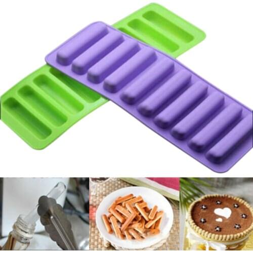 Long Strip Finger Biscuit French Dessert Silicone Cake Mold for Baking Mould Mousse Pan Bakeware Moule Pastry Decoration Tools