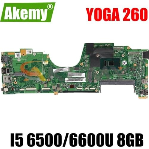 For Lenovo ThinkPad Yoga 260 laptop motherboard LA-C582P i5 6500/6600U 8GB RAM tested 100% work 01LV849 01LV862 00NY991