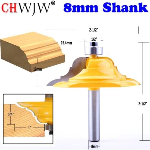 1Pc 8mm Shank Table Edge Router Bit - French Baroque Line knife Woodworking cutter Tenon Cutter for Woodworking Tools -CHWJW