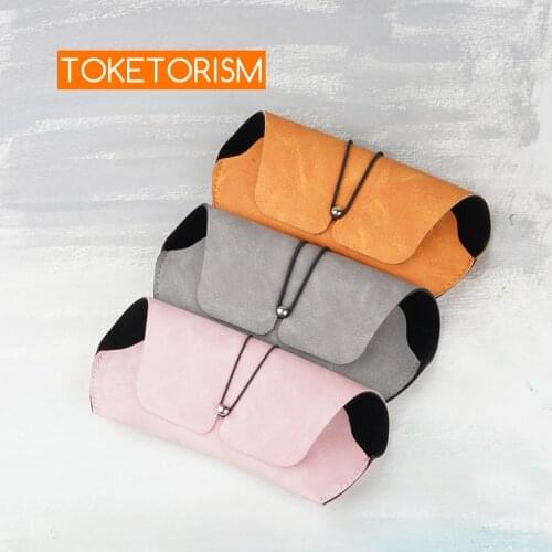 Toketorism New Glasses Cases Unisex Vintage Synthetic Leather Sunglasses Box Portable Eyeglasses Bags Accessories