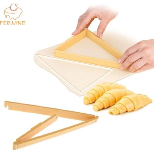 Baking Pastry Tools Plastic Croissant Cutter Mold Roll Croissant Maker Machine Bread Line Mould Dough Sheet Kitchen Gadgets 267