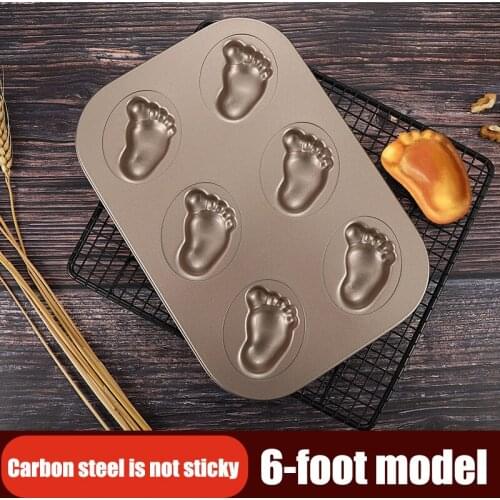 Kitchen Non Stick 6-cup Pan Bakeware Cake Mould Shell Donut Banana Shaped Flower Hollow Flower Muffin Cookie Baking Tray AC889