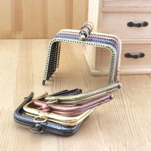 Bronze,gold, black,8.5/11CM high Tall square Embossment pattern buckle bead Coin purse frame Kiss Clasp DIY sewing quilting 2pcs