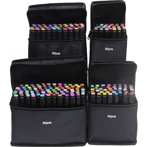 TOUCHFIVE 20/30/40/60/80/168 Colors Art Markers Brush Pen Sketch Alcohol Based Markers Dual Head Manga Drawing Pens Art Supplies