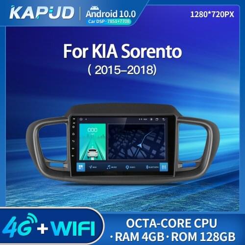 Kapud Android 10.0 Auto Radio 9" Car Multimedia Player Stereo For Kia Sorento 3 2015-2018 GPS Navigation