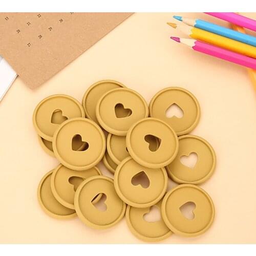35MM Heart-shaped Planner Disc Matte Mushroom Binding Buckle Notebook Binder Ring 360 Degree Foldable Binder School Accessories