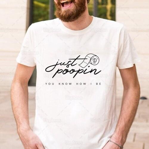 The Office Tshirt Michael Scott Just Poopin You Know How I Be Funny Shirt Top Tees 100% Cotton