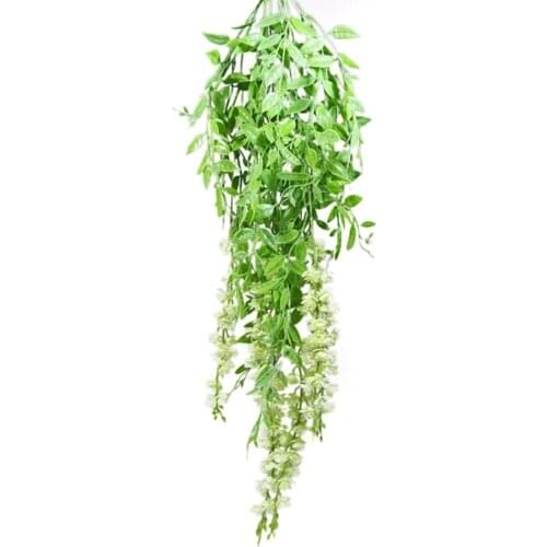 Hanging Plants Phalaenopsis Leaves For Garden Wedding Decoration Plastic Wall Dried Flowers Artificial Plants Wall Decor