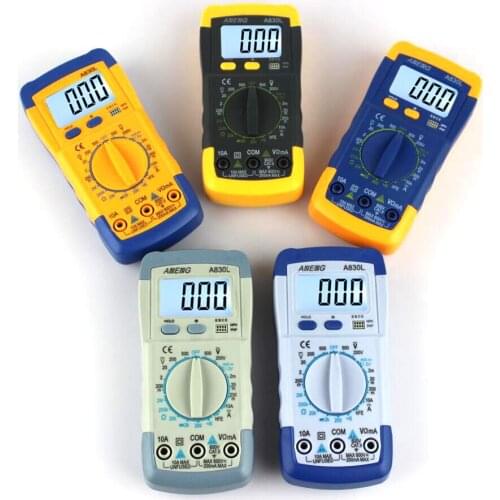A830L Portable Digital Multitester Backlight Ammeter Voltmeter Handheld LCD Digital Multimeter Current Tester