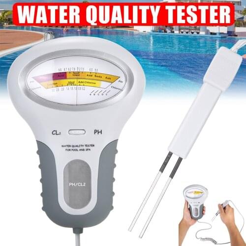 Portable PH/CL2 Water Quality Chlorine Tester Level Meters Home Spa Swimming Pools Checker Analysis PH Meters