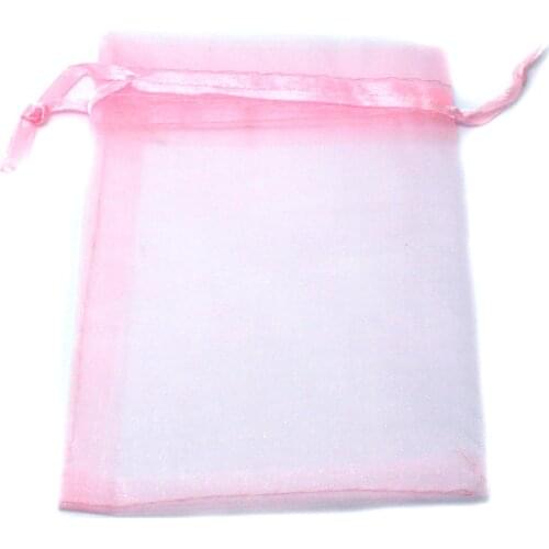 Pink Organza Bag 9x12cm,Wedding Jewelry Packaging Pouches,Nice Gift Bags 100pcs/lot PS-PDB01-02PK