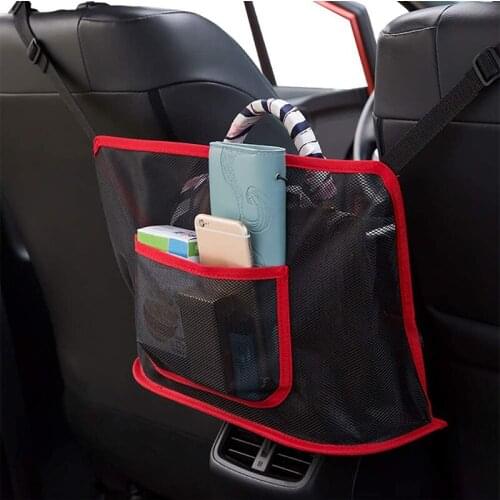 NEW Car Net Pocket Handbag Holder Car Seat Storage Between Seat Storage Pet Dog Net Barrier Barrier Auto Interior Accessories