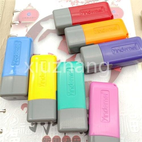 Custom Names Stamper Self-Inking Stamp chapter Photosensitive seal Customized company name Logo Scrapbooking/Card7*16mm