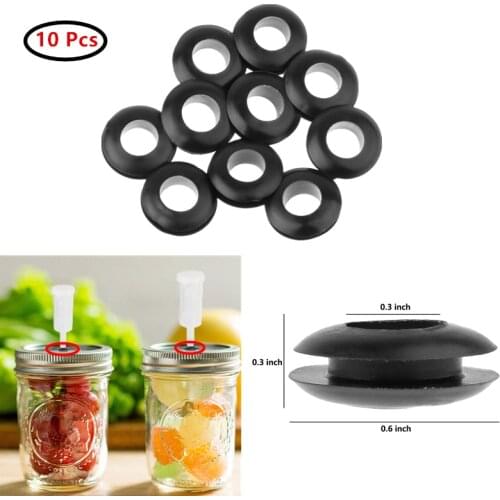 10Pcs Silicone O Ring Sealings Super Seal Washers for Sauerkraut Wine Beer Brewing Mason Jar Fermentation Airlock Lids Grommets