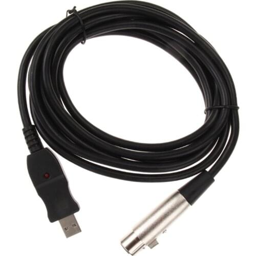 USB Microphone Cable USB Male to XLR Female Mic Link Studio Audio Cable Connector Cords Adapter