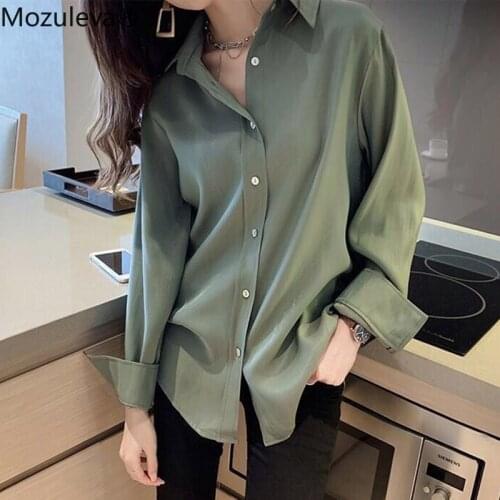 Mozuleva New Women Blouses Shirts 2019 Autumn Winter Fashion Korean Style Elegant Office Lady Solid White Ladies Tops Plus Size