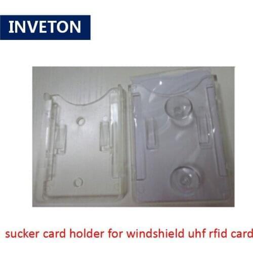 100pcs reusable pvc uhf rfid card holder with standard size transparent for passive windshield card + free passive rfid tag