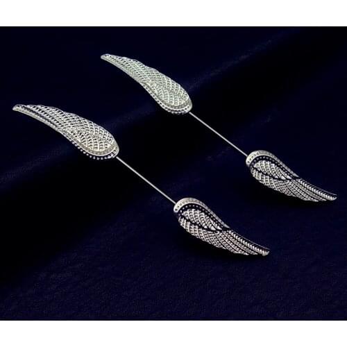16G Christmas Fashion Bar Barbell Nipple Ring Angel Wings Feather Alloy Nipple Shields Ring Body Piercing Women Gifts