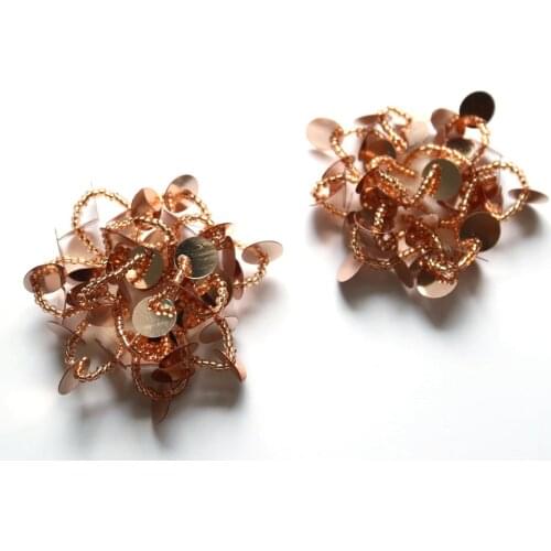 2pc/lot Flower beaded patches for clothes rhinestone appliques for clothing DIY sew on parches Embroidery appliques