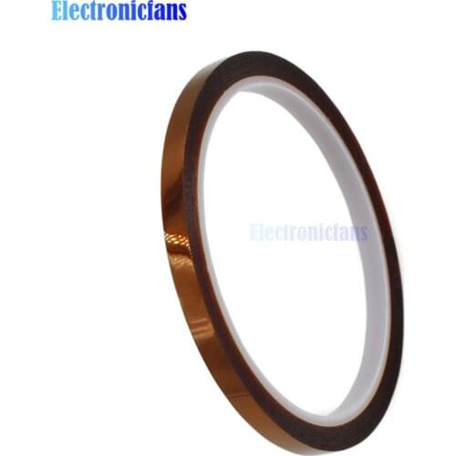 2Pcs 6mm X 33m 100ft Heat Resistant Adhesive Polyimide Insulation Insulating Tape Roll High Temperature For BGA