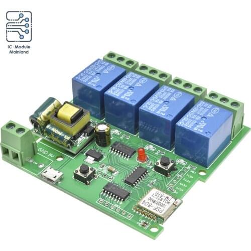 AC220V 4 Channel WIFI Remote Control Relay Switch Module Wireless Switch Relay Module For Self-Lock Phone APP Smart Home