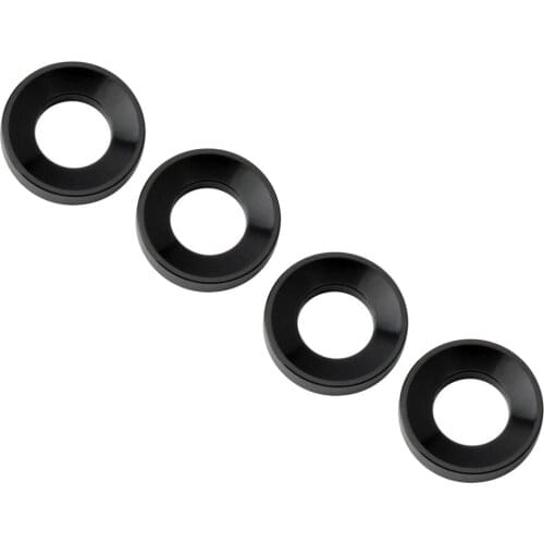 4x M5 Bicycle Disc Brake Bolts Spacer Road Bike Parts Washers Rings Black