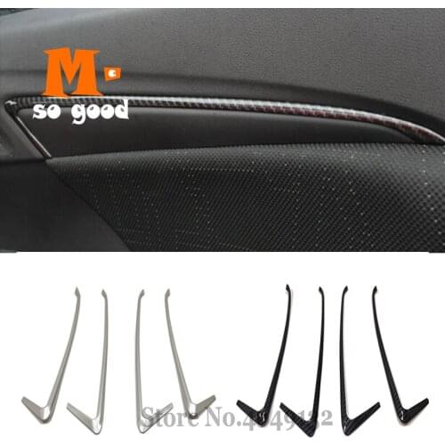For Honda FIT JAZZ accessories 2014 2015 2016 car styling Car Door Interior Handrail Decoration strip frame cover trim
