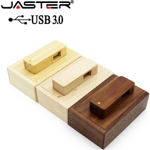 ASTER USB 3.0 wooden usb+box USB flash drive pendrive 64GB 16GB 32GB 4GB photography wedding gifts 1PCS free custom logo