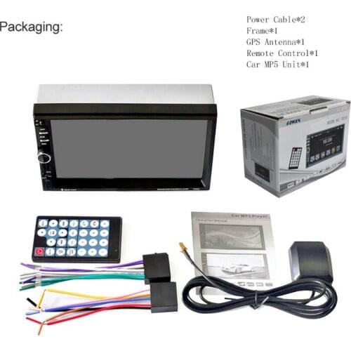 20Pcs/Lot 7020G 7 Inch HD Touch Screen Car Bluetooth Audio Stereo MP5 Player Support GPS Navigation + Camera