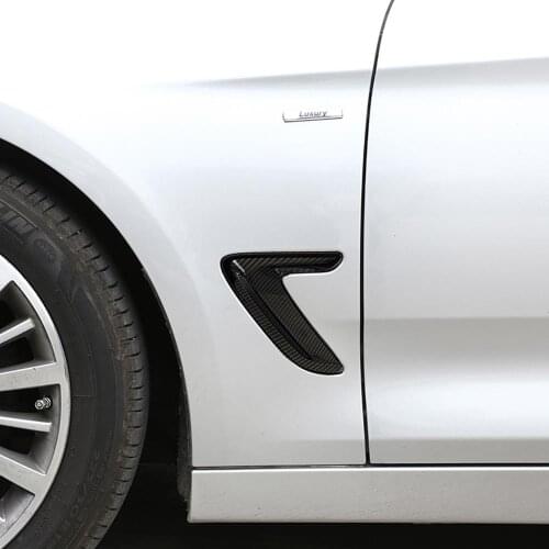 Carbon Fiber Style ABS Side Air Vent Cover Hood Intake Bezel Fender Trim for BMW 3 Series GT Gran Turismo F34 2013-17 Accessorie