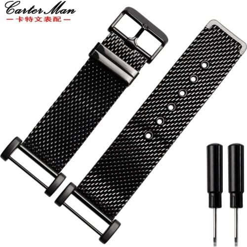 New 24mm High quality stainless steel watchband for Suunto core smart watch strap with adapters bracelet free shipping