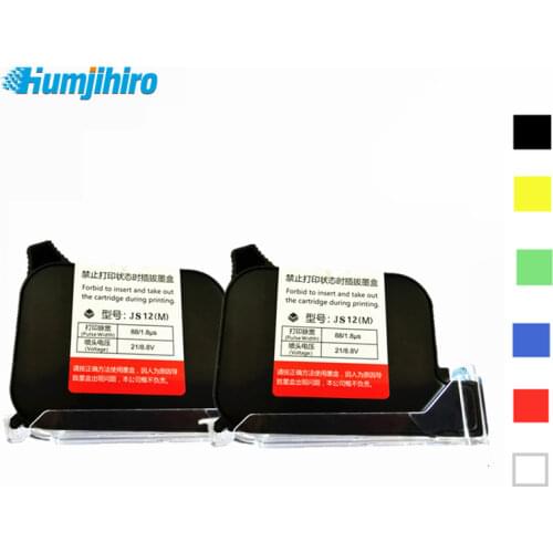 Compatible JS12/2588 Quick-drying Solvent Ink Cartridge Print Height 12.7mm Handheld Inkjet Thermal Printer Ink Cartridge