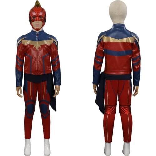 Kamala Khan Cosplay Costume Outfits Halloween Carnival Party Costume for Kid Children