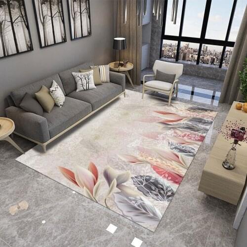 Home machine washable crystal velvet rectangular Nordic carpet living room sofa antiskid mat wholesale
