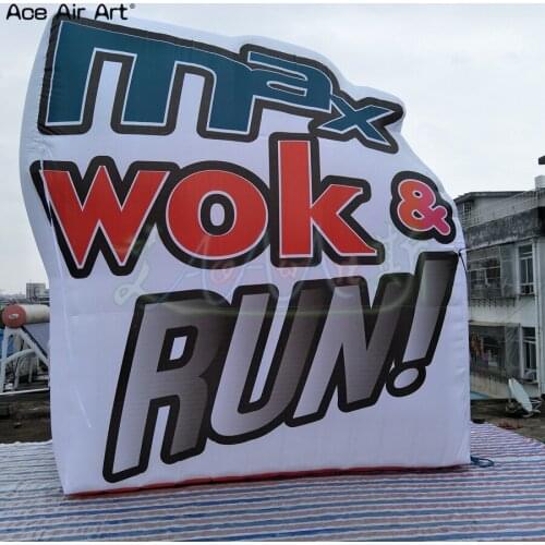 Giant 3D logo inflatable advertising wall,pop up sign model promotional eye attractive for USA