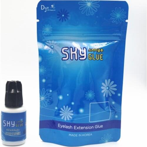 Original Sky Glue 1-2s Dry Time Most Powerful Fastest Korea Glue S+ for Eyelash Extensions MSDS Adhesive 5ml Black Cap