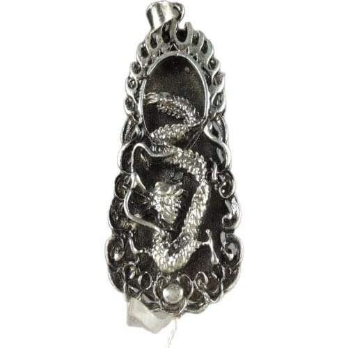 Collectible Decorated Old Handwork Tibet Silver Flying Dragon Statue Amulet