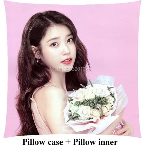 New Girlfriend IU Lee Ji Eun Square Pillow including inner customize decorative home Gift