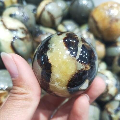 Quartz ball Natural Septarium Crystal Ball 5cm Gemstone sphere Positive Energy Reiki Healing