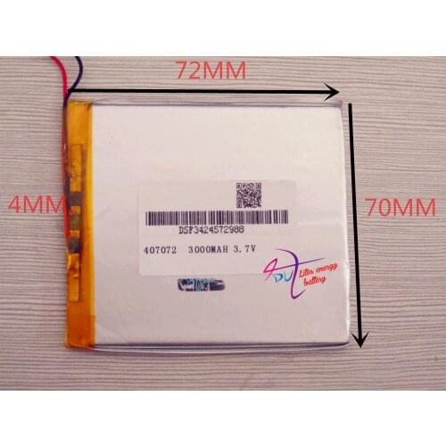 Best battery brand 3.7 V lithium battery, 407072, 3000MAH patriot M608 M60 patriot p726 battery