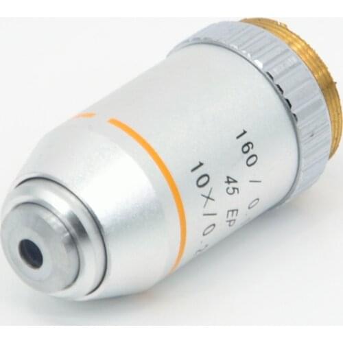 FYSCOPE 1PC 10X Lab195N Medical Biological Microscope Semi Plan Achromatic Objective Lens 160/0.17 Thread Diameter 20.2mm