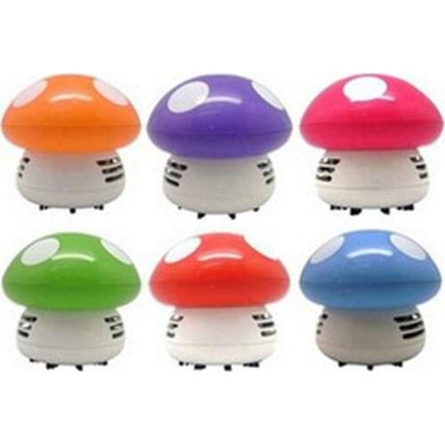 Mini Vacuum Cleaner 6 Colors Cute Mini Mushroom Corner Desk Table Dust Vacuum Cleaner For Car Home Computer Sweeper