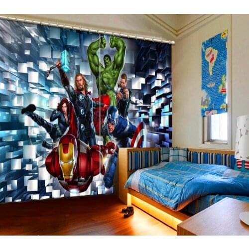 Fashion decor home decoration for bedroom brick cartoon blackout curtains for kids room