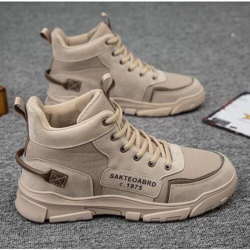 Mens Ankle Boots Fashion Male Vintage Styles Martin Boots Casual Men Shoes Comfortable Platform Shoes Tooling SkateBoard Shoes