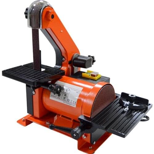 Table Belt Sander Metal Grinding/Polisher Sanding Machine Woodworking Copper Motor Knife Grinder Chamfering Machine Random Color