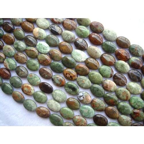 Natural African Green Opal Flat Oval 13*18mm,Loose Beads For Jewelry Making DIY Bracelet Necklace Earrings