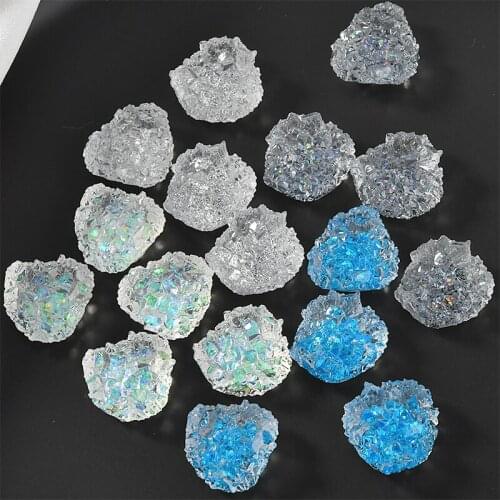 Newest 50pcs/Lot 18MM Transparent Style Bling Resin Jewelry Cabochons DIY Ornament Accessories Material Photo Prop Cameo