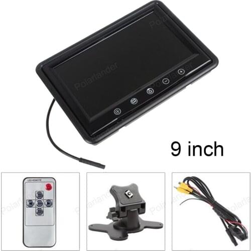 New 9 inch digital Color TFT LCD with 2 Video input LCD rearview car monitors for parking reverse backup camera hot sale