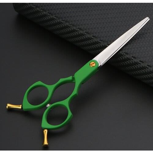 6 Inch Japan 440c Steel Professional Pet Scissors Hairstyling Tools Pet Hair Scissors Large Dogs Barber Cutting Scissors