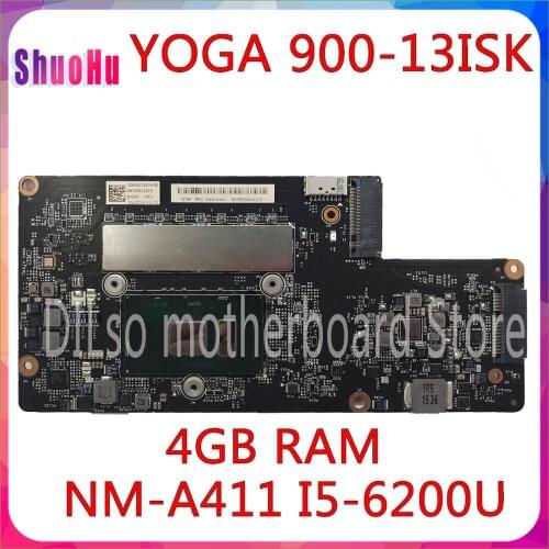 I5-6200U 4GB NM-A411 Notebook 100% Test Mainboard For Lenovo Yoga900-13isk Laptop Motherboard DDR3 Yoga Intel 90 Days HM170 KEFU